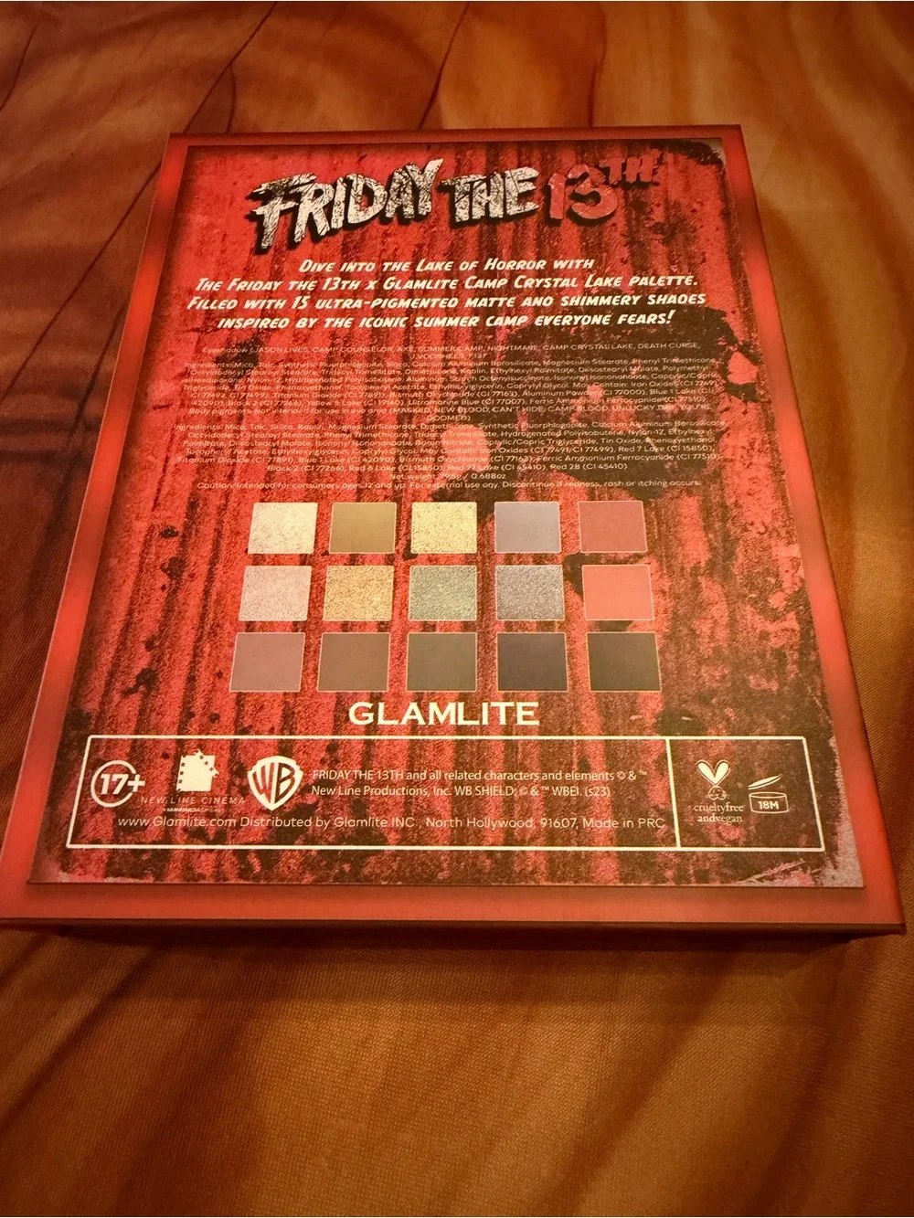 Glamlite Friday the 13th Camp Crystal Lake 15 Color Palette LIMITED EDITION